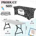 6ft Composition Notebook Spandex Tablecloth Back to School Party Decor Composition Book Stretch Spandex Table Cover Notebook Stretch Table Cloth for First Day of School Classroom Dining Room Supplies, 9.5" x 7.9"
