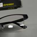 FEISEDY Blue Light Blocking Photochromic Multifocal Progressive Reading Glasses Vintage Half Frame UV400 Protection B1388