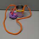Kids Water Bottle with Carrying Rope and Straps | Ceramic liner 16oz for School and Trvels | Two Travel Carrying Options | Purple