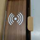 OCT17 Alarm Clock with Qi Wireless Charging Pad Compatible with iPhone Samsung Wood LED Digital Clock Sound Control Function, Time Date, Temperature Display for Bedroom Office Home- Brown