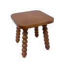 JUIOETUR Solid Wooden footstool9.3 Inch - Short Stool for Kids & Adults, Sensory Table Helper - Sturdy Foot Stool for Bathroom, Kitchen, Bedroom, Natural Plant Stand, Toddler Helper (Brown)