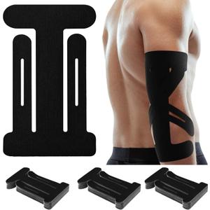 30 Count Kinesiology Tape for Elbow Pre Cut Waterproof Elbow Tape Original Cotton Athletic Latex Free Relief Muscle Support Pain for Sports and Long Lasting Support(Black)