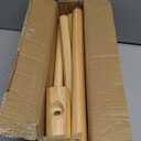 Solid Wooden Coat Rack Freestanding, New Zealand Pine Coat Tree with 8 Hooks & 3 Adjustable Sizes for Coats, Hats, Handbags and Scarves, Space Saving for Entryway/Office/Bedroom (Nature) (1 PC)