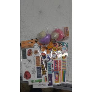 Set of 2 Squishy Pink and Purple Mushroom Fidget Toys, Pack of 7 Fidget stickers