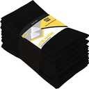 Utopia Kitchen Black Cloth Napkins [24 Pack, 20x20 Inch] Absorbent Cotton Blend Washable and Reusable for Dinner, Restaurant, Lunch, Wedding and Hotel