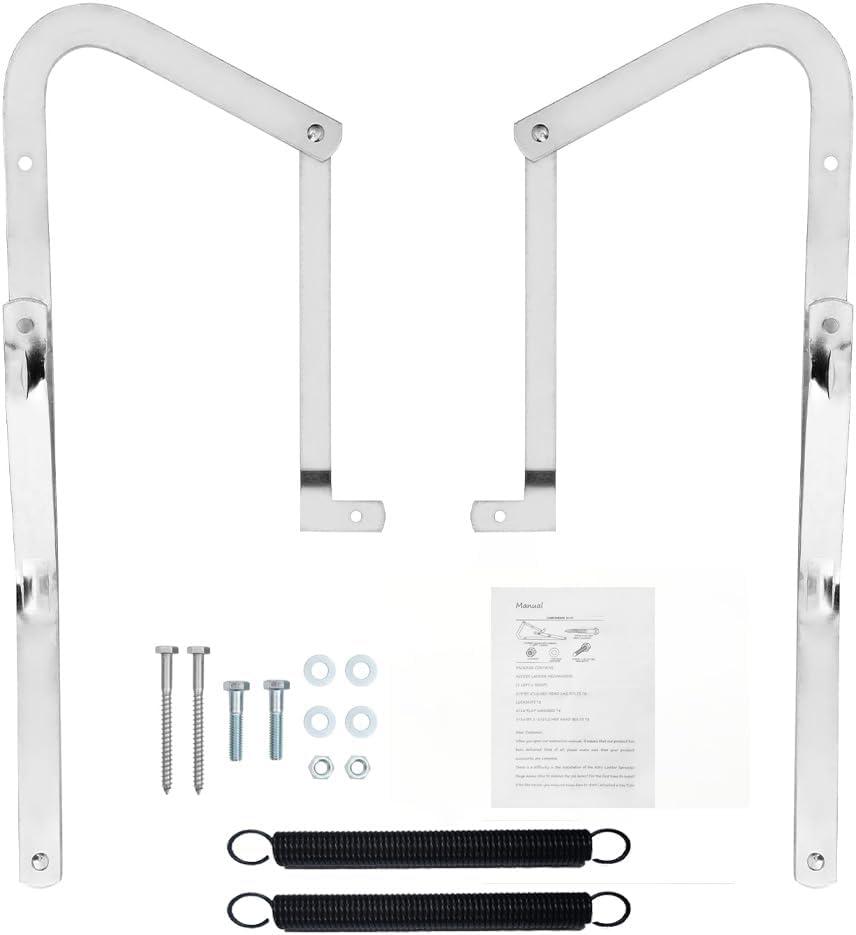 55-1 Attic Ladder Spreader Hinge Arms with Springs,Compatible with Werner (Mk1 Thru Mk3),A2208 A2210 A2508 A2510 W2208 W2210 W2508 W2510 WH2208 WH2210 WH2508 WH2510 WH3008 WH3010, MFG 2006 and Older