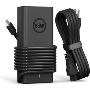 65W Laptop Fast Charger USB C Compatible with Dell Latitude Charger 5320 5520 5530 Latitude Charger 7200 7320 7330 2-in-1,Inspiron 15 16, Chromebook 11 13,XPS 13 15 Included Power Cord