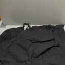 YESNO Women Casual Loose Long Bib Pants Wide Leg Jumpsuits Baggy Cotton Rompers Overalls with Pockets PZZTYP2 (Medium, Black)