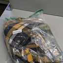 Men's Cotton Sherpa Lined Button Down Flannel Shirt Jacket Plaid Soft Outdoor Flannel Jacket Shirt (Large, Yellow)