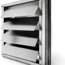 calimaero VKE 4" Inch Dryer Vent Cover  Outdoor Stainless Steel Grille with Moving Flaps  Fits Only with Metal Ducts for HVAC & Dryer Systems