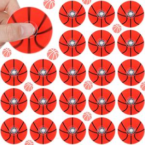 Sotiff 24 Pcs Basketballs Fidget Spinners Bulk, Mini Fidget Toys, Basketballs Birthday Party Favors Supplies, Goodie Bags Stuffers, Party Games, Rewards Carnival Prizes