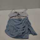 B2prity Women Mesh One Piece Swimdress Swimsuit Tummy Control V Neck Cutout Bathing Suit Wrap Drawstring Sarong Swimwear, 2XL