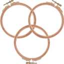 Sherbo 3 Inch Embroidery Hoop - Set of 3 Small Embroidery Hoop Made of Beech Wood, Perfect for Cross Stitch Hoop Designs & Wooden Rings Crafts