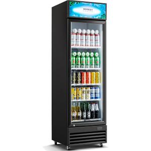 BODEGACOOLER Commercial Beverage Refrigerator, 420 Cans & 120 Bottles Beverage, Commercial Merchandiser Refrigerator with Adjustable Shelves/Automatic defrost,For Kitchen,Office,Outdoor,Bar,Garage. (Black)