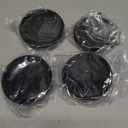 X AUTOHAUX 4pcs Universal 74mm Dia 4 Clips Wheel Tyre Center Hub Caps Cover Hubcap Black for Auto Vehicle