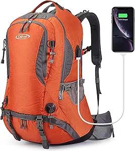 G4Free 50L Hiking Backpack Waterproof Daypack Outdoor Camping Climbing Backpack with Rain Cover for Men Women