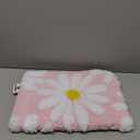 QJHOMO Pink Bathroom Rugs Cute Daisy Bath Mat White and Yellow Flower Decor Rug Non Slip Floor Carpet Microfiber Bathmat Super Absorbent Machine Washable Bathtub Mats for Shower (16x24 inch)