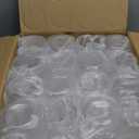 Goodluck 36 Pack 12oz Stemless Plastic Wine Glasses  Clear Ribbed Cups, Elegant Reusable Disposable Drinkware for Weddings, Parties, Bars, Indoor and Outdoor Events