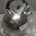 Whistling Tea Kettle for Stovetop, (2.64 Quart-Mirror Food Grade Stainless Steel Teapot of 5-layer base (Silver)