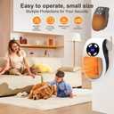 450W Mini Space Heater With Temperature Detection, Remote Wall Outlet Electric Space Heater as Seen on TV with Adjustable Thermostat and Timer and Led Display, Compact for Office Room RV (Smart-White)