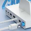 for/Steam Deck/Switch/OLED Dock 6 in 1 Docking Station with 4K 2.5G RJ45 100W PD RGB Light Hub (B)