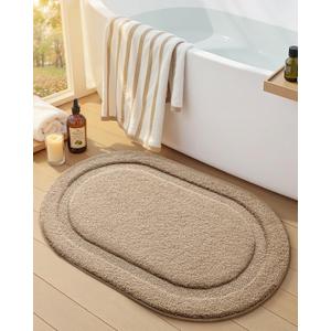 Color&Geometry Beige 24"x43" Small Bathroom Rugs, Non Slip, Absorbent, Soft, Washable Bath Rug, Thick Bath Mat, Bath Mats for Bathroom Floor, Shower, Sink, Vanity