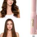 Cordless Hair Straightener and Curler 2 in 1 | USB-C Rechargeable, Ceramic, Mini Flat Iron, Portable Wireless, Travel Purse Gym Daily Use