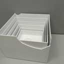 Tuanse 6 Pcs Buffet Risers, Food Risers for Buffet Table, Display Stand for Catering Dessert Collectibles Jewelry Figures Show, 5 Sided Acrylic Cube Display Organizer Acrylic Cube Boxes(White)