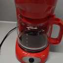 MELLERHOME 12-Cup Red Coffee Maker - Perfect for Home or Office, Borosilicate Carafe, Auto-Off, Reusable Filter, Anti-Drip, Keep-Warm Function, Clear Water Level Window, Red Kitchen Accessories