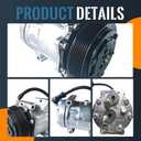 CO4577C A/C Air Conditioner AC Compressor W/Clutch Fits for Kenworth T660 2011-2012, T680 2013-2015/2017-2018,T880 2017-2018,Peterbilt 365/367 2011-2016,389 2016,567 2015-2016