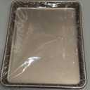 HONGBAKE 2 Pack 11 x 9 Inch Toaster Oven Pans and Trays, Small Baking Sheet Set for Cooking, Non-Stick Cookie Sheets, Heavy-Duty 0.8mm Thick, Easy to Clean, 1.26 Inch Deep, Gold