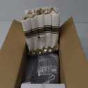 KIRE 350 PCS Plastic Dinnerware Set for 50 Guests - Black and Gold Plates 50 for Dinner 50 for Dessert & 50 Pre Rolled Napkins with Disposable Silverware 50 Cups for New Year/Banquet/Wedding