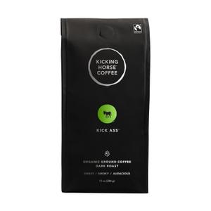 Kicking Horse Coffee, Kick Ass, Dark Roast, Ground, 10 Oz - Certified Organic, Fairtrade, Kosher Coffee