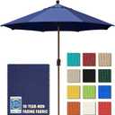 EliteShade USA 10-Year-Non-Fading 9Ft Market Umbrella Patio Umbrella Outdoor Table Umbrella with Ventilation, Navy Blue