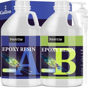 Epoxy Resin 2 Gallon - Crystal Clear Epoxy Resin Kit - Self-Leveling, High-Glossy, No Yellowing, No Bubbles Casting Resin Perfect for Crafts, Table Tops, DIY 1:1 Ratio Epoxy Resin 2 Gallon - Crystal Clear Epoxy Resin Kit - Self-Leveling, High-Glossy, No Yellowing, No Bubbles Casting Resin Perfect for Crafts, Table Tops, DIY 1:1 Ratio