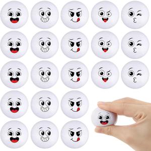 20 Pcs Mini Volleyball Stress Ball Volleyball Party Gift Small Funny Foam Face Squeeze Anxious Toy Sports Squishy Ball for Kids School Carnival Reward Volleyball Party Supply Valentine's Day Gifts