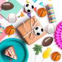 96 Pieces Sports Stress Balls for Kids Mini Footballs Ball, Soccer, Basketball, Baseball Foam Squeeze Stress Balls for Anxiety Relief Relaxation, Sport Party Favor Class Prize Birthday Pet Toys