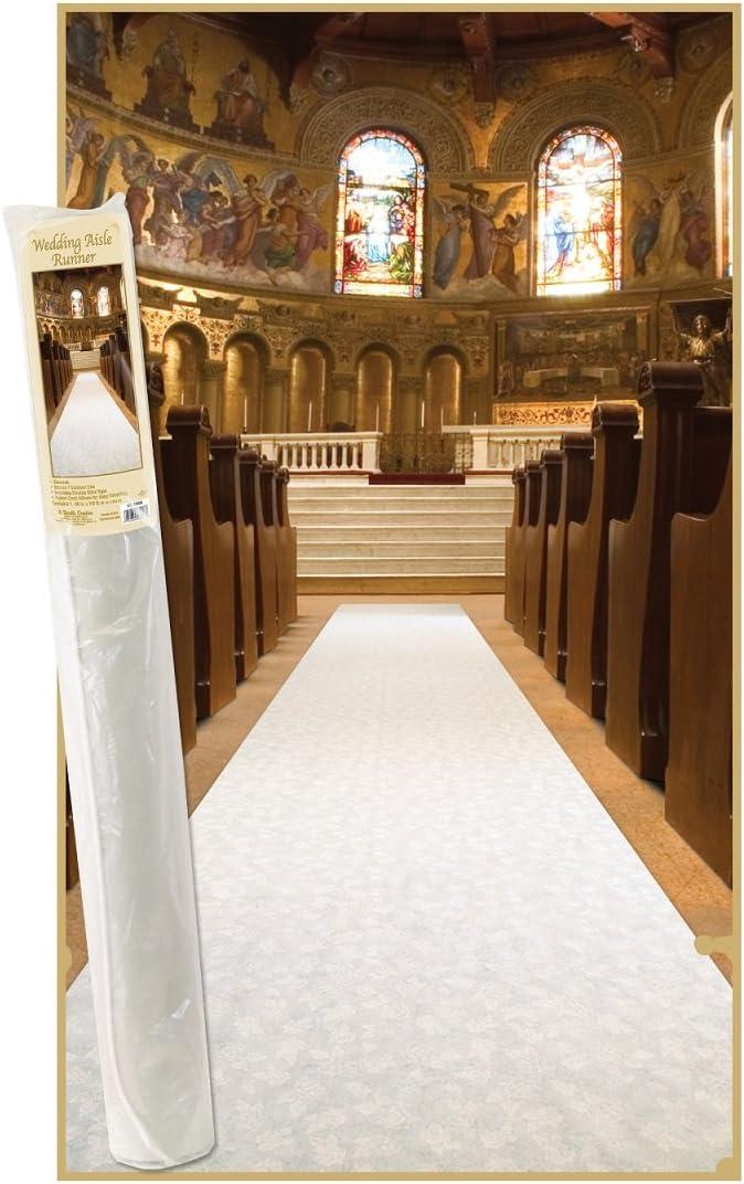 Beistle Novelty Polyester Fabric Floral Aisle Runner Wedding Ceremony Decoration 3' x 100'