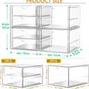 caktraie Acrylic Makeup Organizer, 4 Pack Drawer Organizer - Transparent Desktop Storage for Cosmetics, Office Supplies & More - Clear Organizers for Home & Office Use