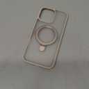 TORRAS Desert Titanium for iPhone 16 Pro Max Case, [Military Grade Drop Tested][Fit for MagSafe] [Built-in Stand] Translucent Slim Soft Edge Case for iPhone 16 Pro Max 6.9" 2024, Rose Gold