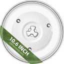 10.6" Microwave Glass Turntable Compatible with Hamilton Beach P90D23AL-R1, GE WB48X26755, 10 5/8 inch Replacement Microwave Glass Plate for Whirlpool WPW10551236
