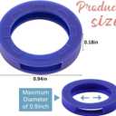 Blulu 80 Pieces 1Inch Colored Key Covers Caps Tags Covers Set Plastic Key Color Identifier Rings Toppers(Retro Color)
