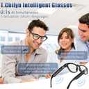 AI Smart Glasses with Camera, 1080P HD Video Recording Glasses, Real-Time Translation, Bluetooth Audio