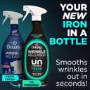 2 x Downy Wrinkle Releaser Spray, All In One Wrinkle Release Spray, Odor Eliminator, Static Remover, Fabric Refresher & Ironing Aid for Clothes, 33.8 Fl Oz (Pack of 2), Unstopables Fresh Scent