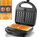 OSTBA 3-in-1 Sandwich Maker with Removable Plates, Panini Press, Waffle Maker, Non-Stick, 750W Compact Breakfast Grill for Sandwiches, Waffles, Steak, Black