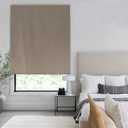 LazBlinds 100% Blackout Roller Shades, No Tools No Drill Cordless Blinds for Windows, Thermal Insulated UV Protection Privacy Window Shades for Bedroom (36''W x 72''H, Taupe)