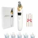 2026 Blackhead Remover with 5 Suction Heads & 4 Gold Extractor Needles, Electric Blackhead Vacuum Pore Vacuum for Deep Facial Cleaning, USB Rechargeable for Women & Men-Khaki