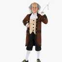 Morph Benjamin Franklin Costume With Wig Founding Fathers Costume Adult Colonial Outfit Men Ben Franklin Outfit Men, Size Medium