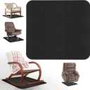 Recliner Pads for Hardwood Floors Non Skid Furniture Gripper Pad Floor Rubber Mat,Anti Slide Furniture Pad Hardwood Floor Protector,Swivel Chairs Recliner Mats Non Slip Recliner Grippers Black (Sq-Black-30"x30")