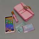 Disney Princess Style Collection Play Phone & Stylish Clutch Case with Mirror, Lip gloss for Girls, Realistic Sounds & Light